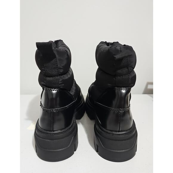 NEW H&M Warm Lined Padded Boots Womens 9.5 Chunky Platform Black - Picture 9 of 16